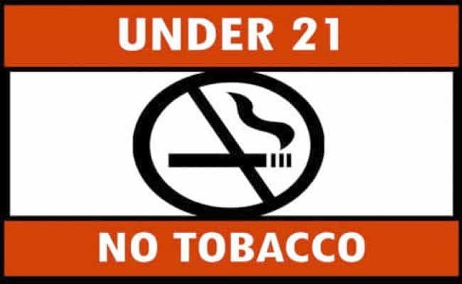 Under 21 No Tobacco